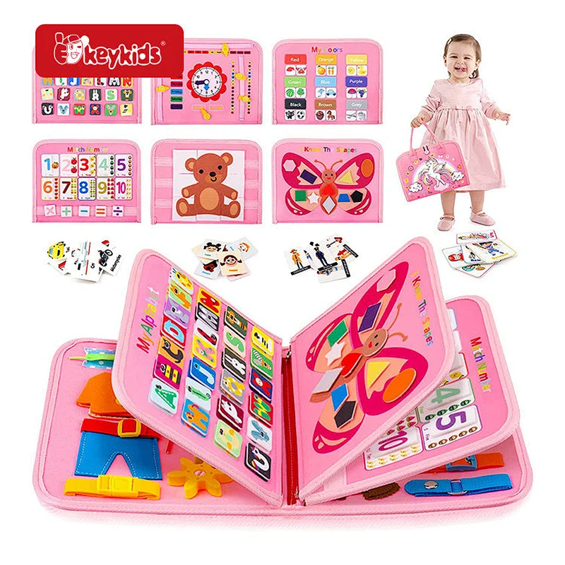 Popular Early Educational Activity Tote Bag Soft Felt Busy Board For Kids W12D524